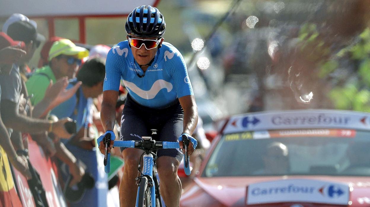 Carapaz, durante la Vuelta de 2018