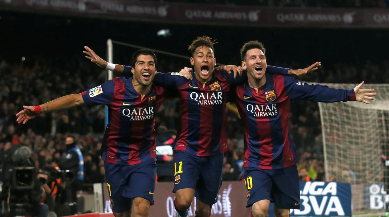 Messi, Naymar y Luis Suárez, un tridente que maravilló en el Barcelona