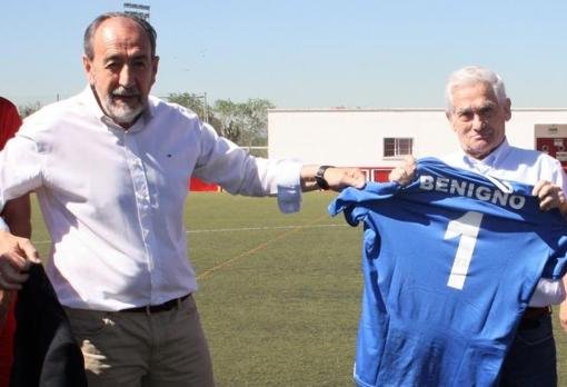 Paco Díez, presidente de la RFFM, y Benigno Álvarez, último presidente de la Ferroviaria