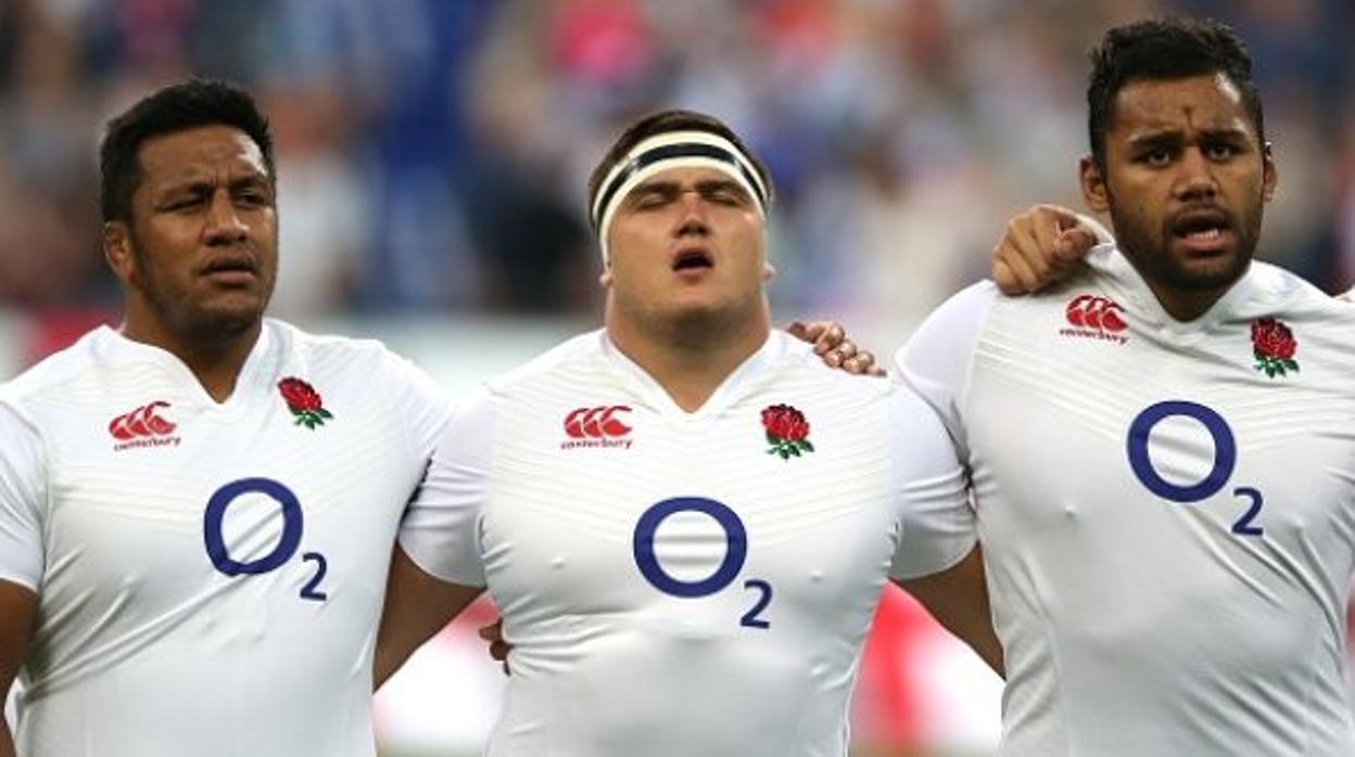 Los hermanos Vunipola junto a Jaime George