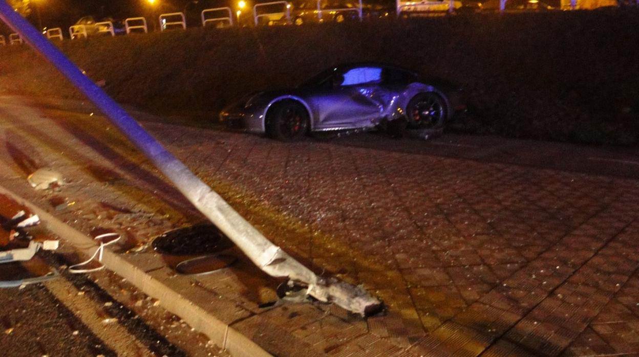 Así quedó el coche de Rubén García tras el accidente