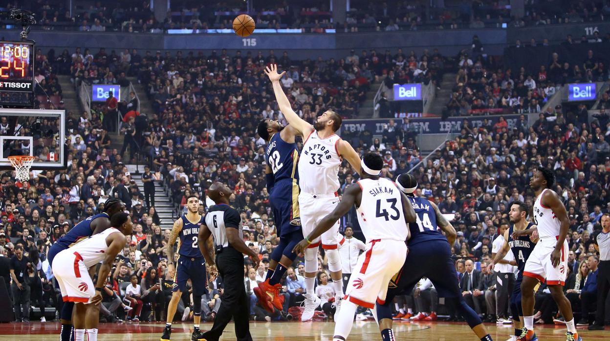 Marc Gasol, en el debut de los Raptors