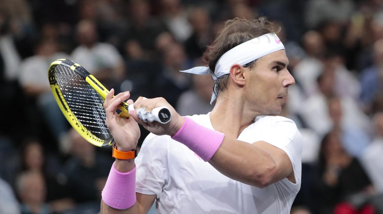 Nadal, durante el torneo de París-Bercy