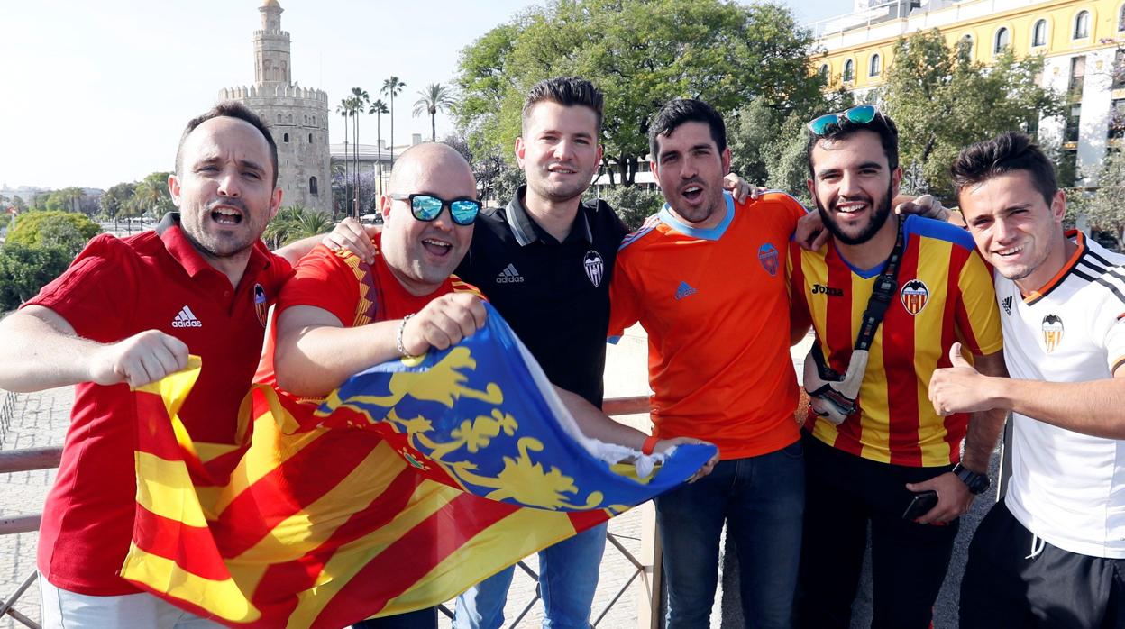 Aficionados del Valencia en la última final de la Copa del Rey