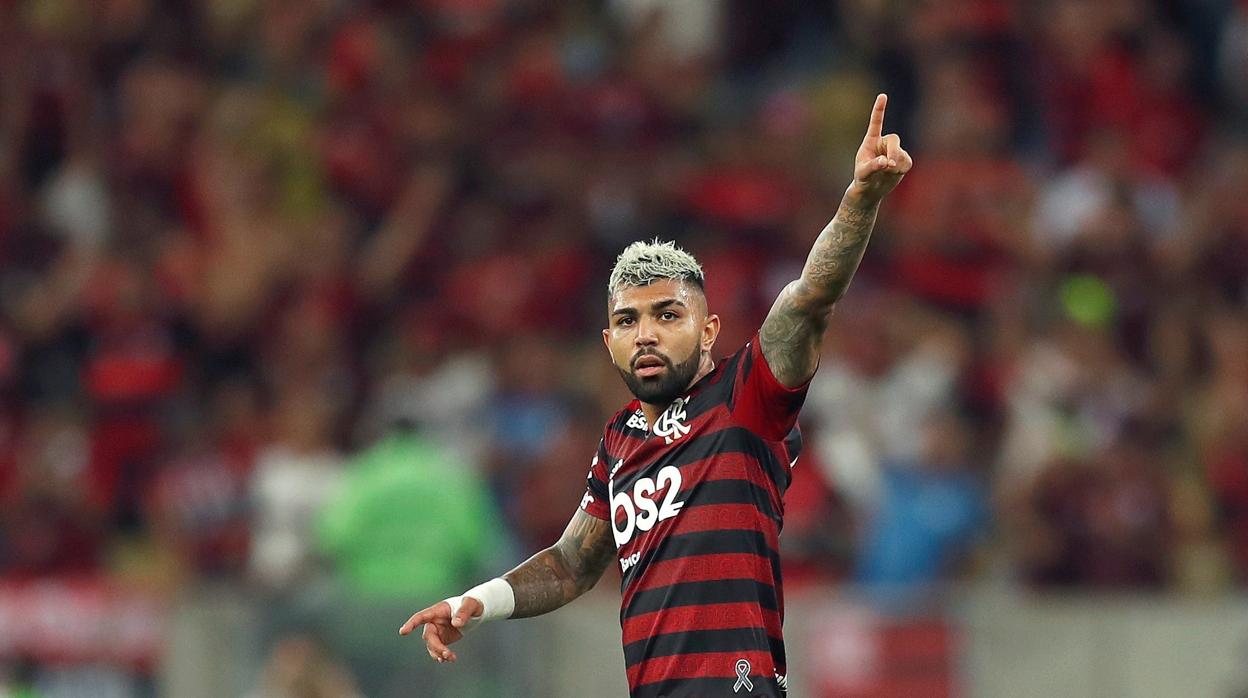 Gabigol durante la final de la Copa Libertadores