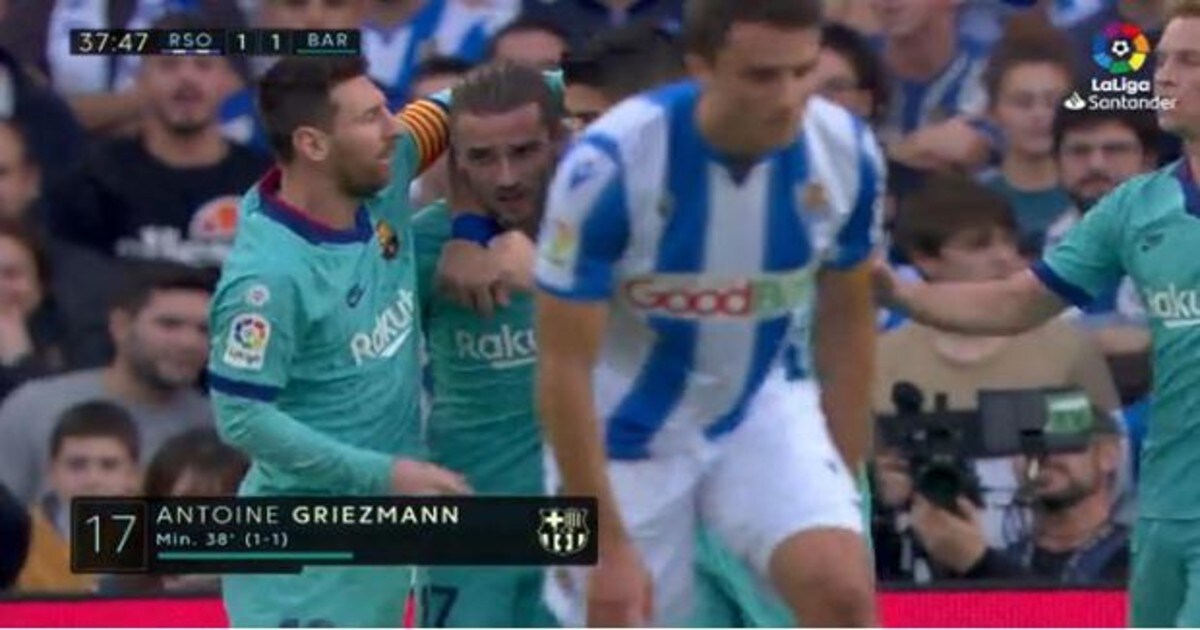 Gol de Griezmann en el Real Sociedad - Barcelona