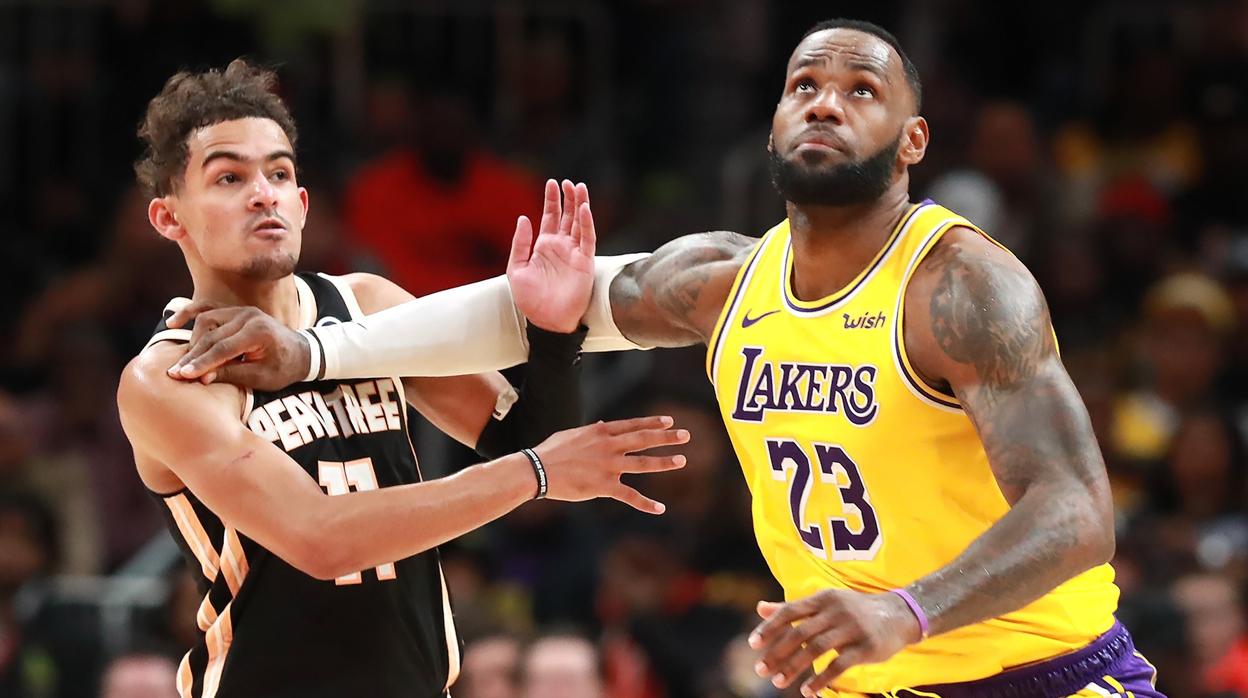 LeBron James, en el último partido de los Lakers