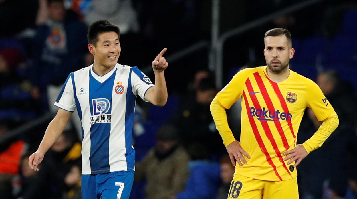 Gol de Wu Lei (2-2) en el Espanyol - Barcelona