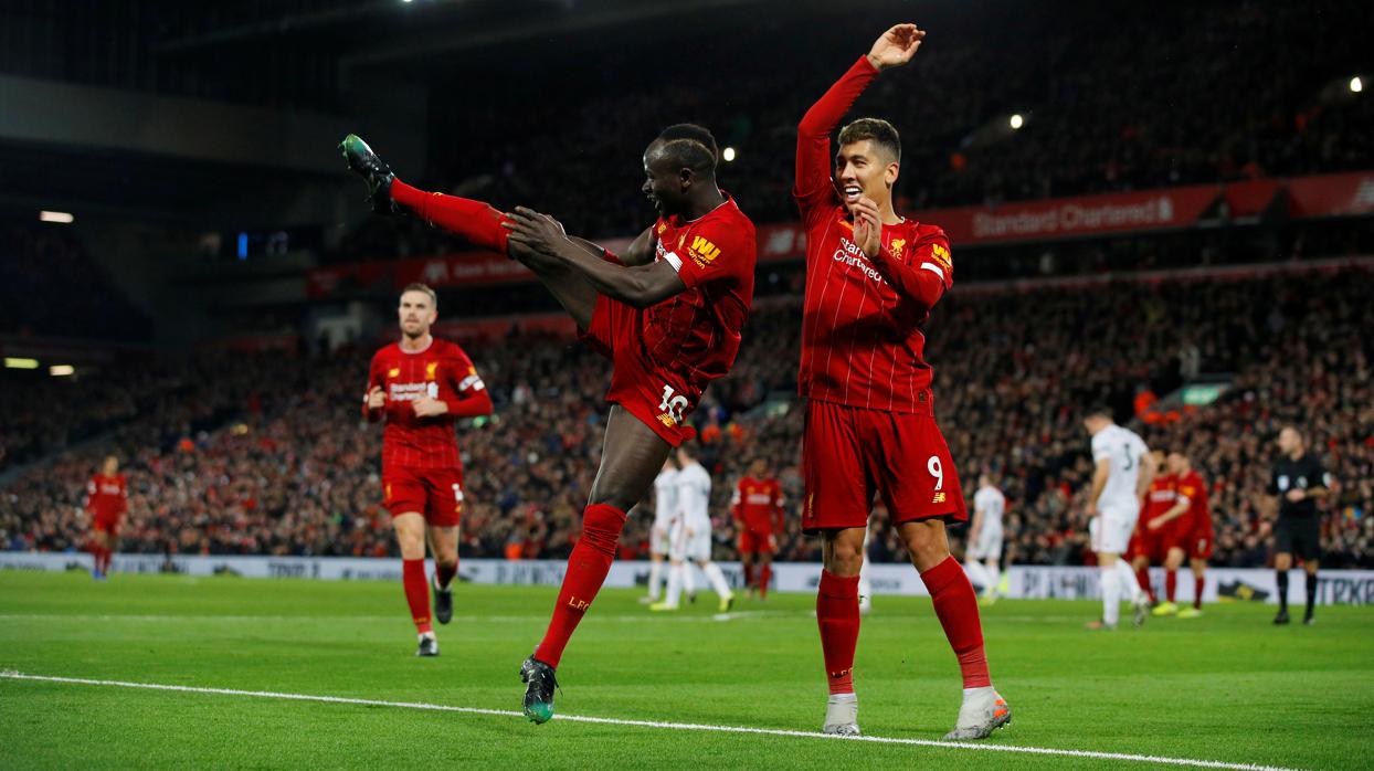 mané celebra su gol ante el Sheffield, el pasado jueves en Anfield