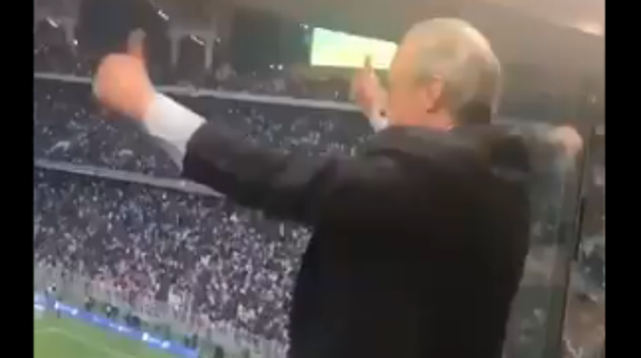 La celebración de Florentino Pérez en un palco del King Abdullah