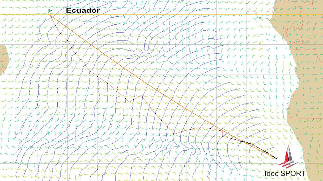 «IDEC Sport» asciende el Atlántico con 753 millas de ventaja en el récord Ruta del Té