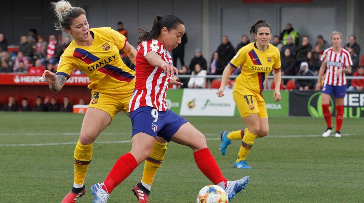 Partido de Liga jugado hace unos días entre el Atlético y el Barcelona