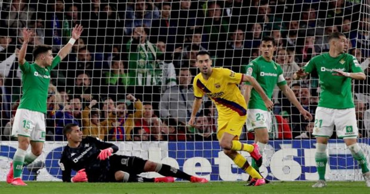 El gol de Busquets (2-2) en el Betis -Barcelona