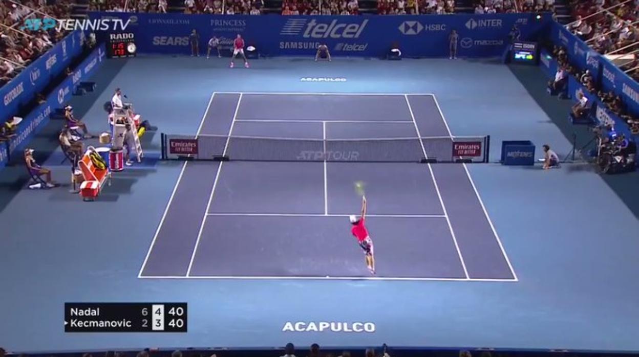 Nadal pone en pie Acapulco con su respuesta a un mate ganador de Kecmanovic