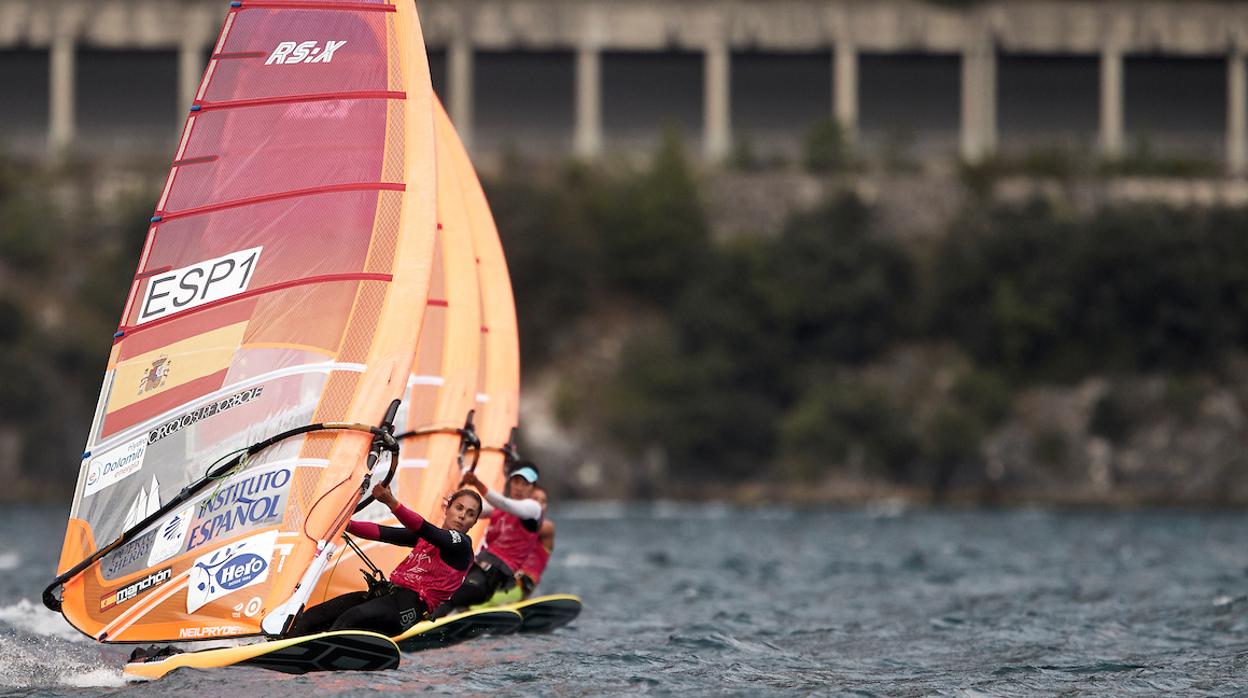 Blanca Manchón durante la regata de este jueves