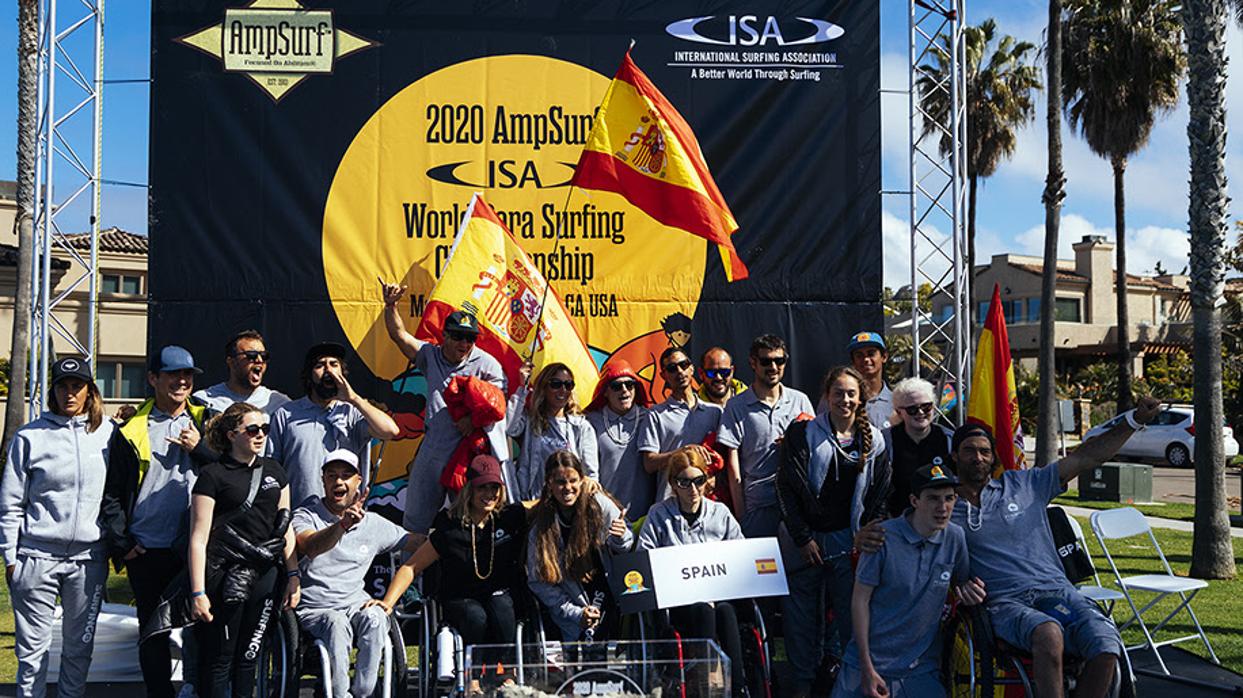 Debut de la selección Española de surfing adaptado en el AmpSurf ISA World Para Surfing