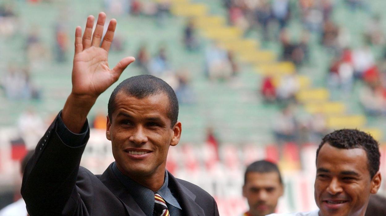 Rivaldo durante un homenaje