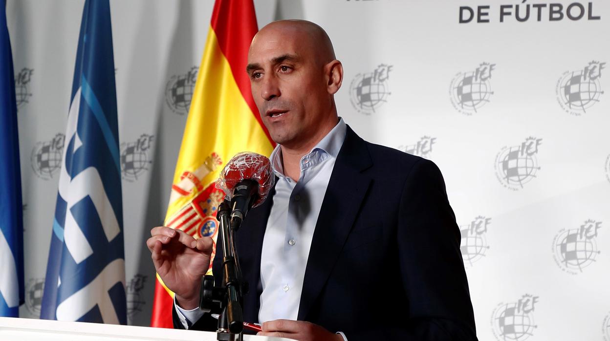 Rubiales, durante su comparecencia para explicar las medidas tomadas por el coronavirus