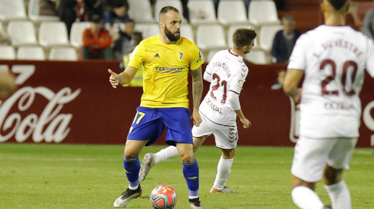 Edu Ramos, en un partido en Albacete.