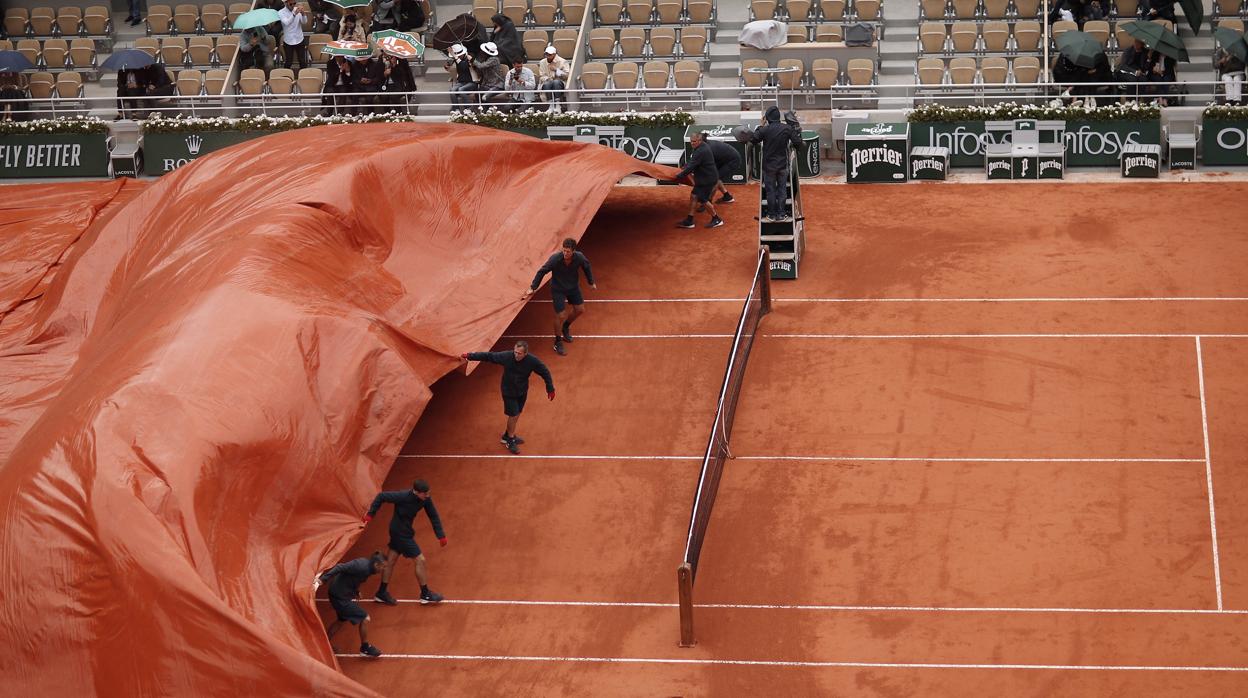 La central de Roland Garros, en 2019