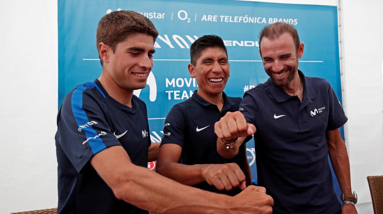 Quintana, con Landa y Valverde