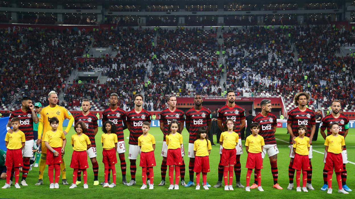 Once del Flamengo antes de un partido