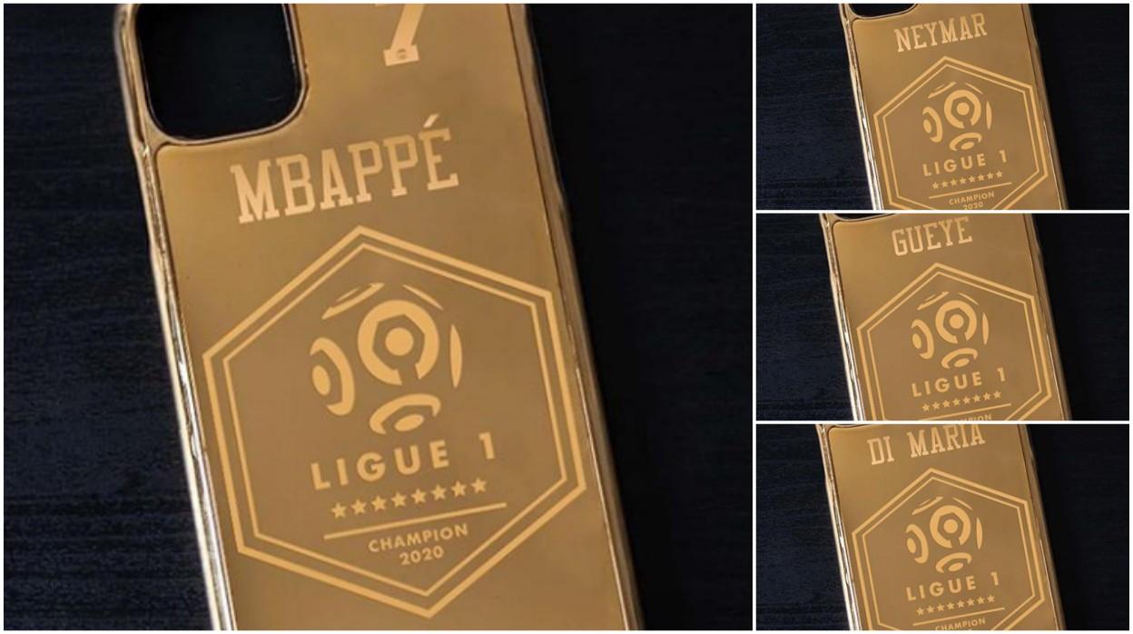 Fundas de oro para el móvil, el exclusivo regalo a los jugadores del PSG