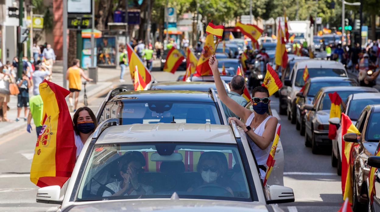 Protesta de este sábado en las calles de Murcia