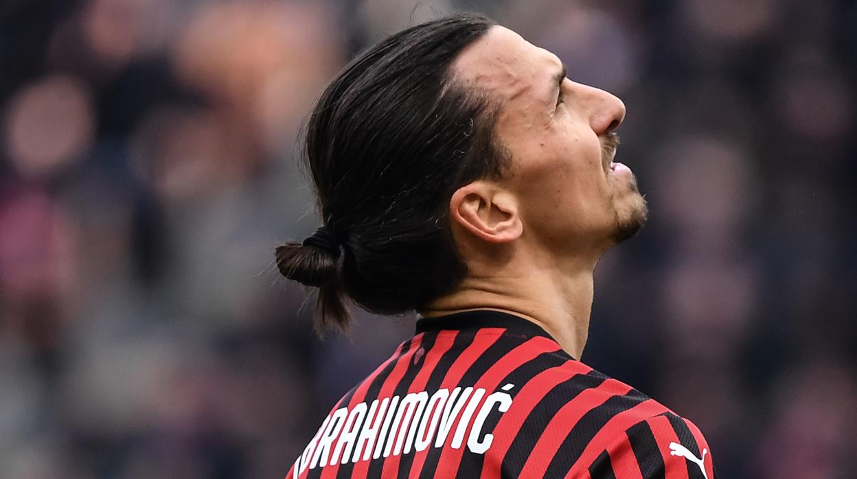 Ibrahimovic, con la camiseta del Milan