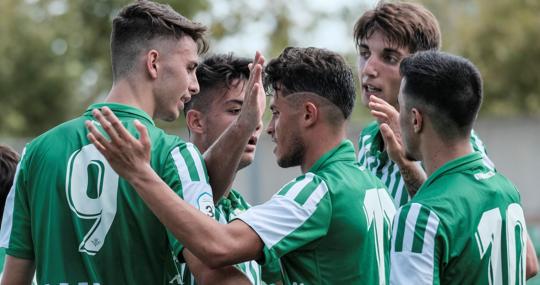 El Betis Deportivo celebra uno de los goles esta temporada