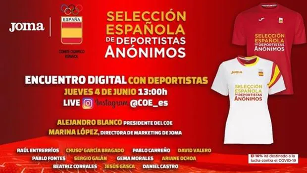 Deporte profesional y amateur, unido en la «selección española de deportistas anónimos» para luchar contra el Covid