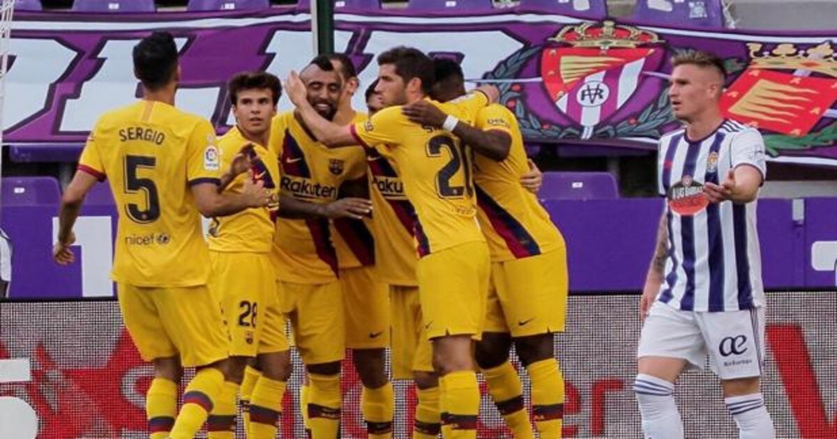Gol de Vidal (0-1) en el Valladolid 0 - Barcelona 1