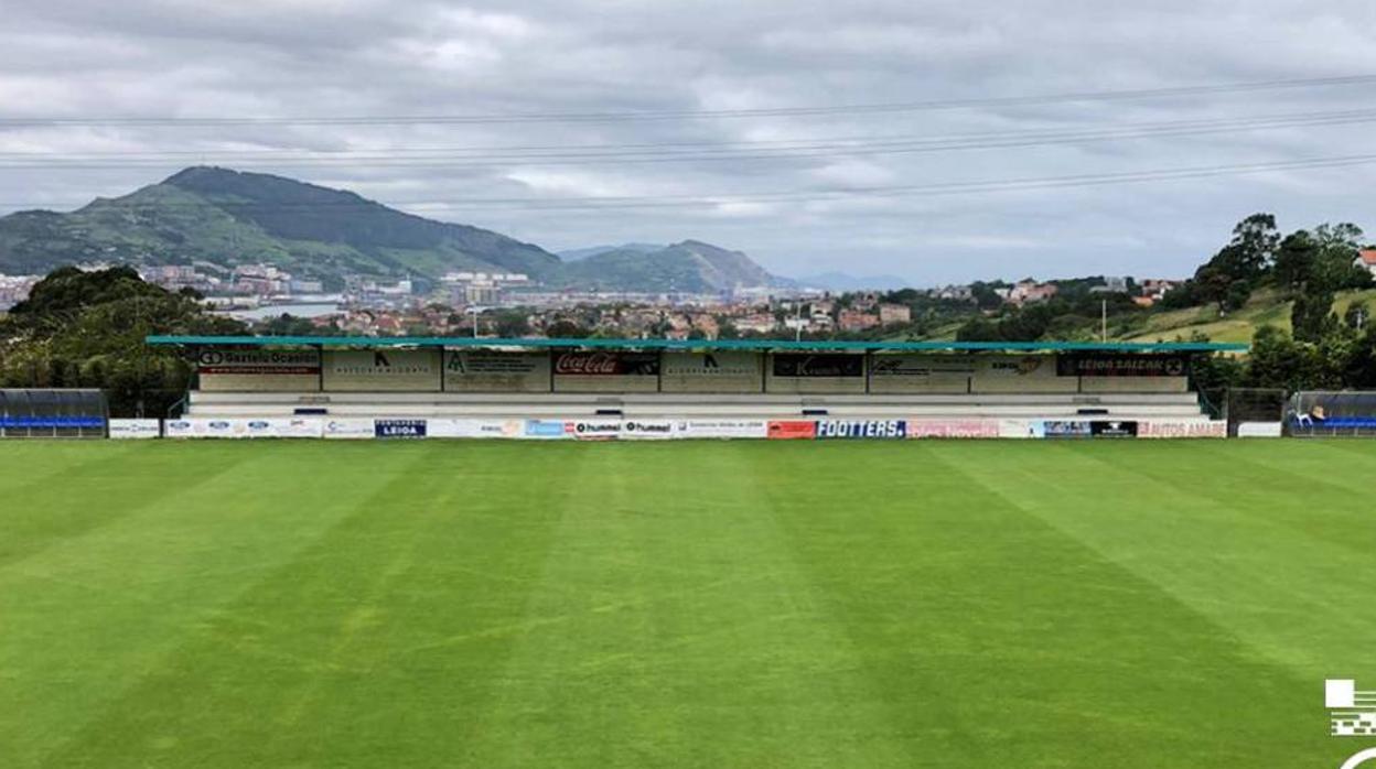 Estadio Sarriena de Leioa, el campo donde se debía jugar el Portugalete-Sestao