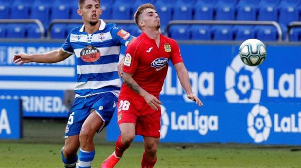 Partido entre el Deportivo y el Fuenlabrada jugado en Riazor