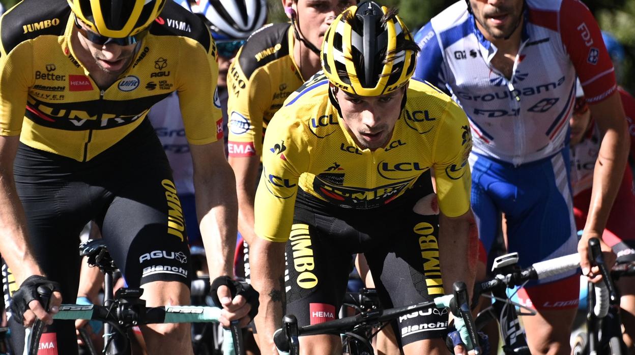 El líder Roglic, con lesiones por la caída del sábado, abandona el Dauphiné