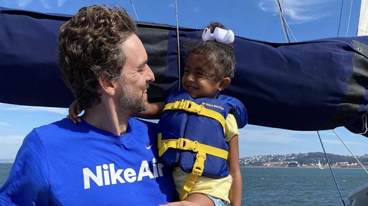 Pau Gasol con Bianka Bryant