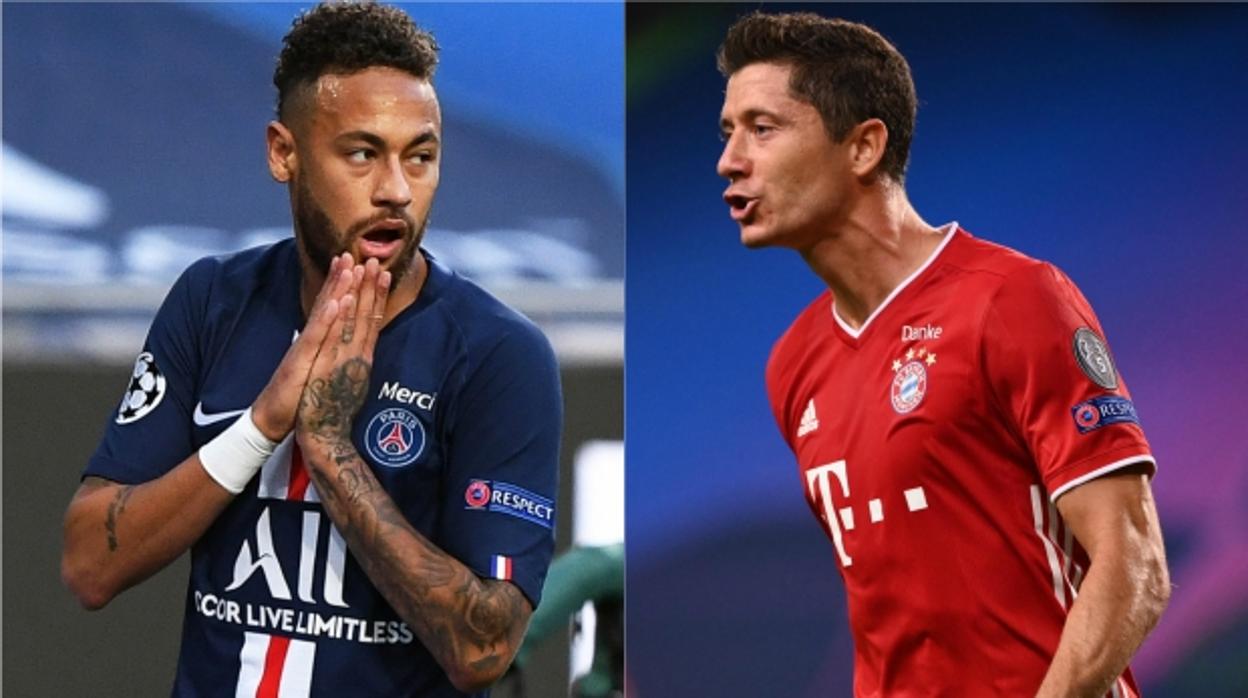 Neymar y Lewandowski, estrellas de PSG y Bayern