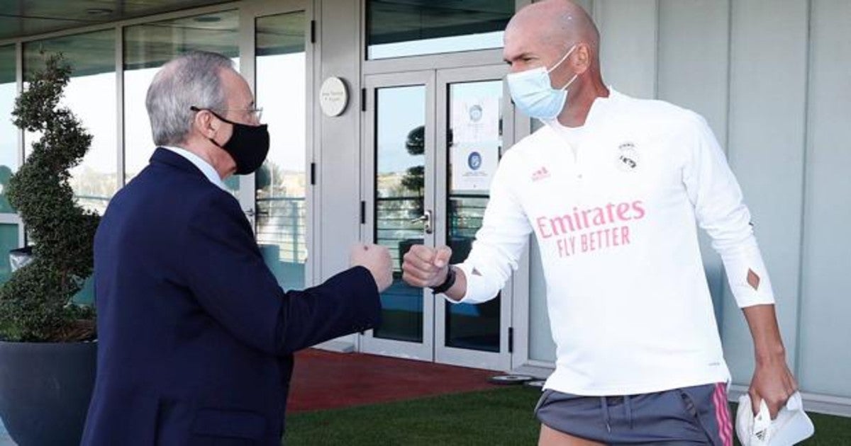 Zidane y Florentino, hoy en Valdebebas