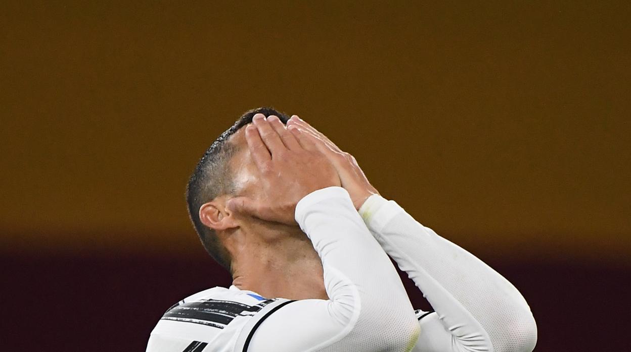 Cristiano Ronaldo, este domingo durante el Roma-Juventus