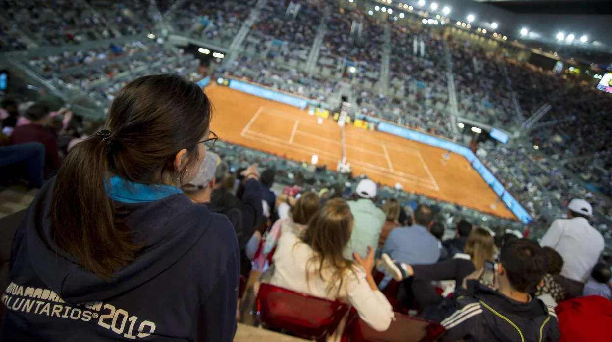 La Caja Mágica, abarrotada de público en un partido del Mutua Madrid Open de 2019