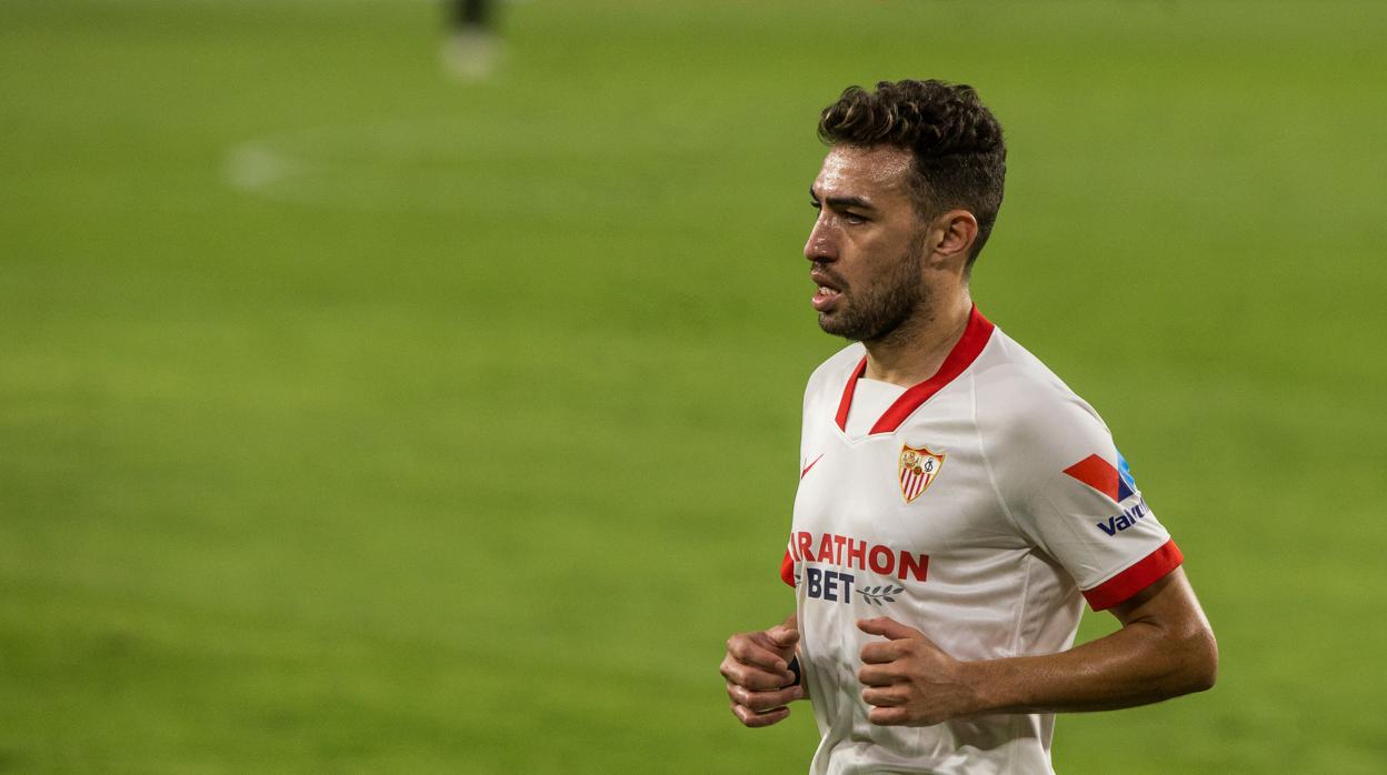 Munir durante un partido del Sevilla