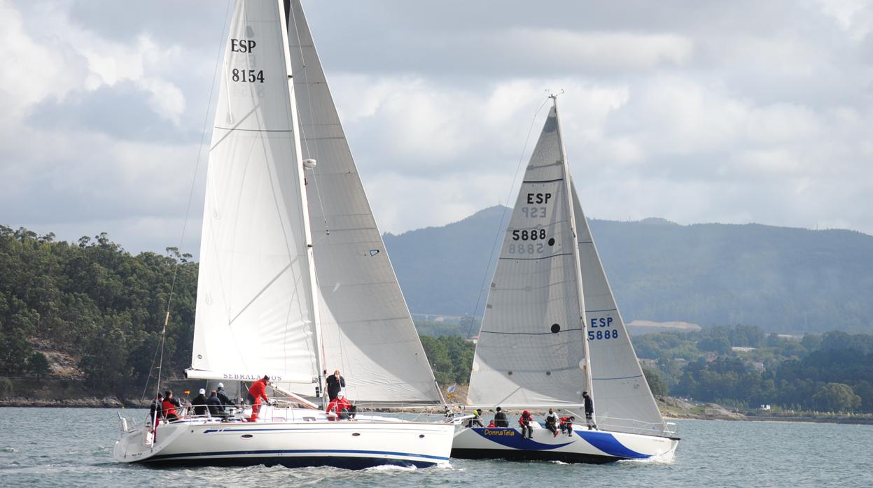 El «Sebrala 2», vencedor de la Regata a la Inversa de la Ría de Pontevedra