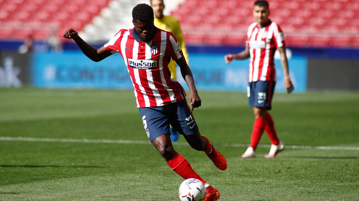 Thomas, en un partido del Atlético