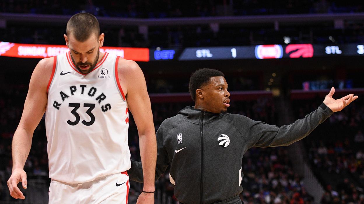 Marc Gasol, durante un partido con los Toronto Raptos