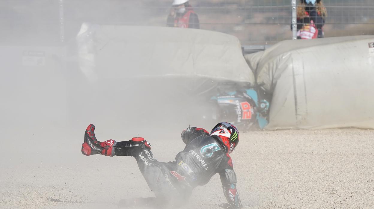 Fabio Quartararo sufre un accidente en los libres 3