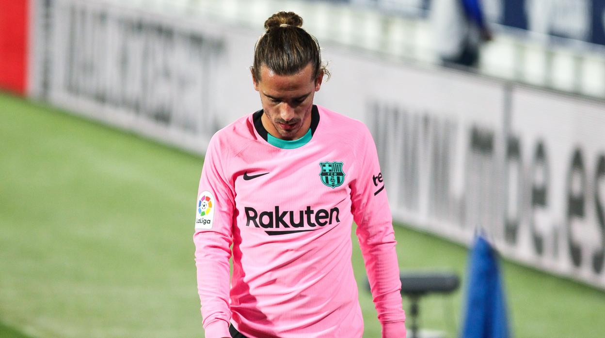 Griezmann durante un partido del Barcelona