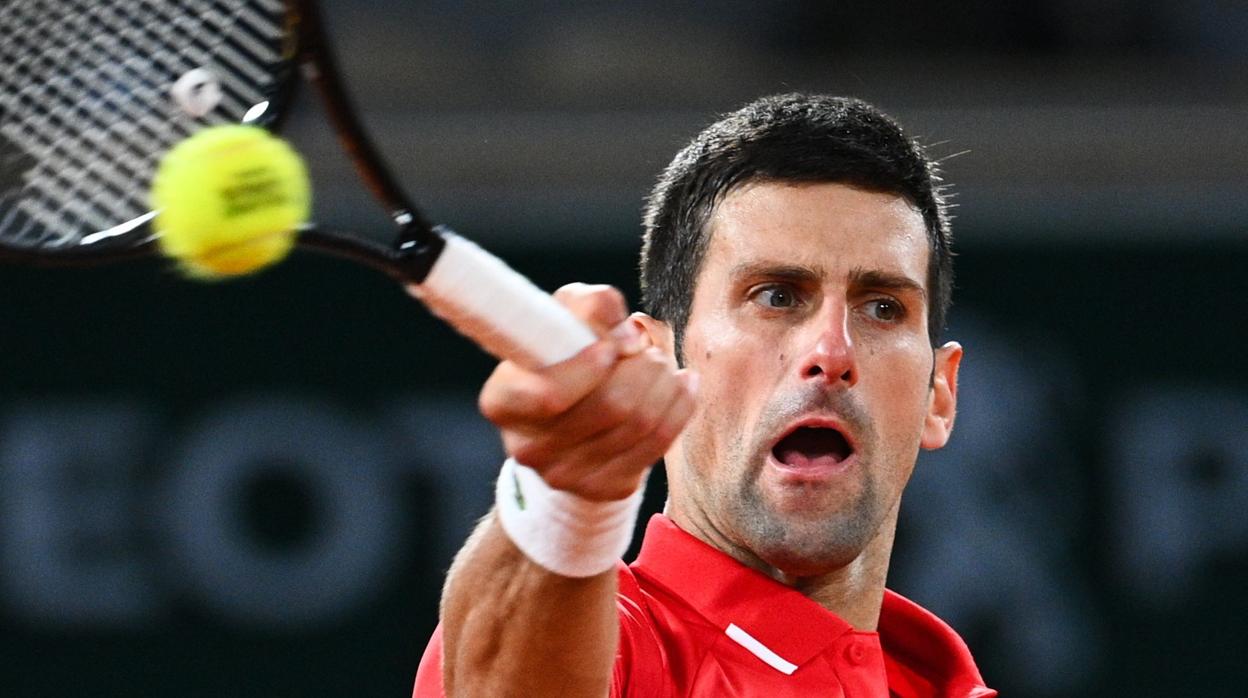 Djokovic, durante la final de Roland Garros