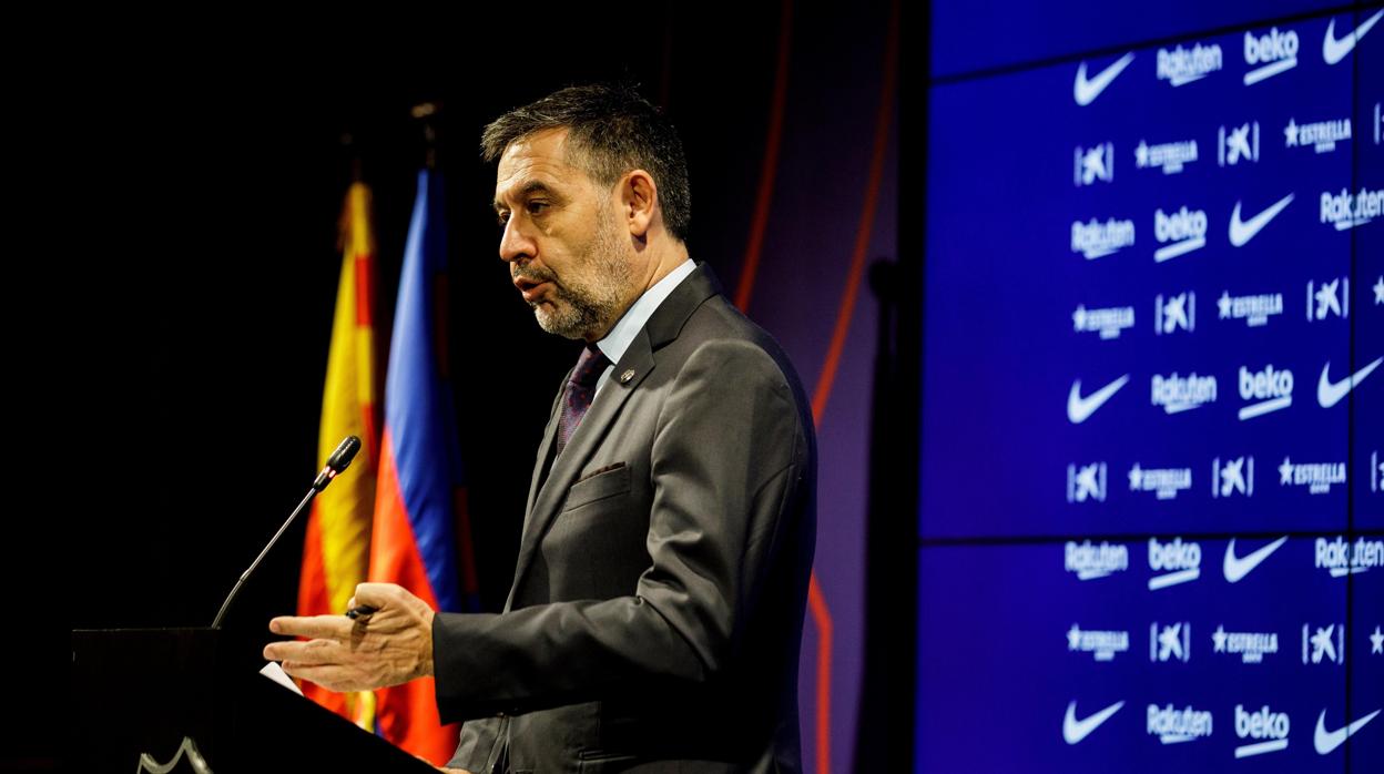 Bartomeu durante una rueda de prensa