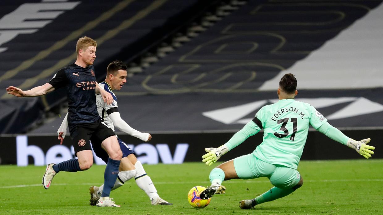 Lo Celso bate a Ederson para subir el segundo gol al marcador del Tottenham