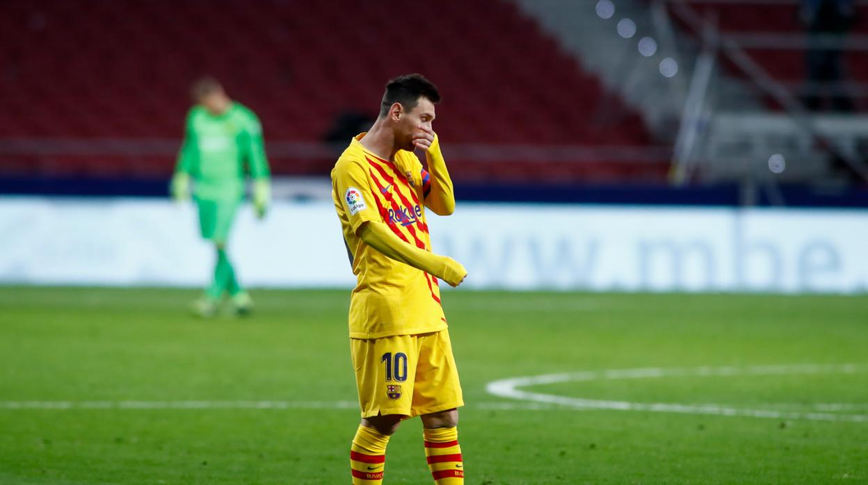 Leo Messi, durante el partido ante el Atletico de Madrid